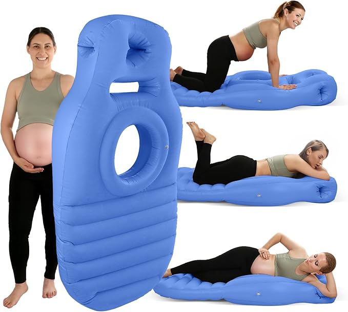 Inflatable Pregnancy Pillow, Full Body Maternity Airbed/Float with Hole for Tummy