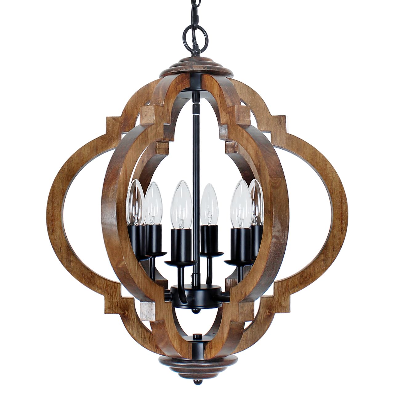 Chandeliers for Dining Room, Rustic Wood Chandelier Light Fixture
