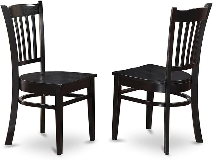 Groton Kitchen Dining Chairs - Slat Back Wooden Seat Chairs