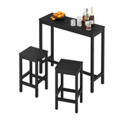 45 inch Bar Table and Chairs Set, Rectangular Counter Height Table Set