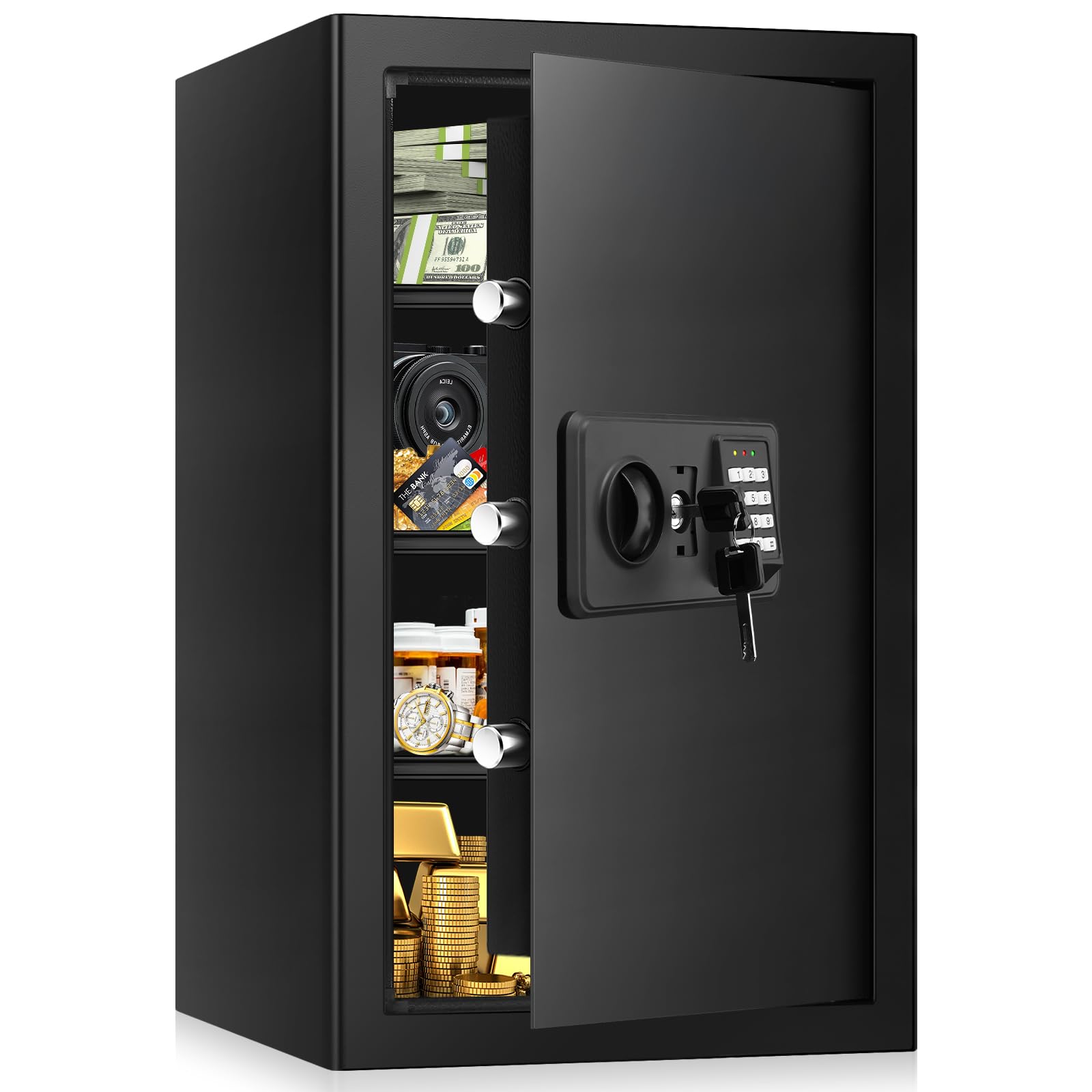 5.0 Cub Large Home Safes Fireproof Wterproof, Anti-theft Fireproof Safe