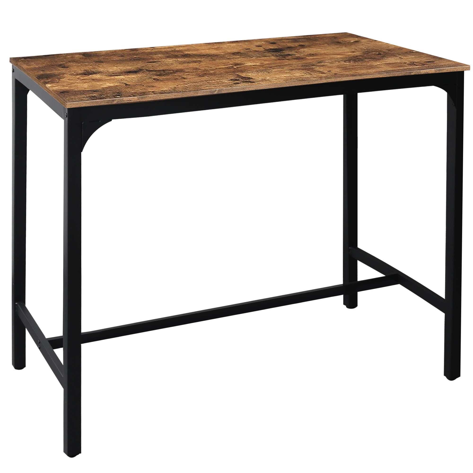47" Bar Table, Industrial Style High Dining Table for 4