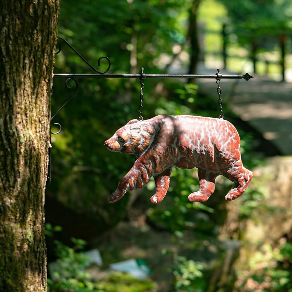 3D Antique Bear Sculptures with Bracket & Arrow
