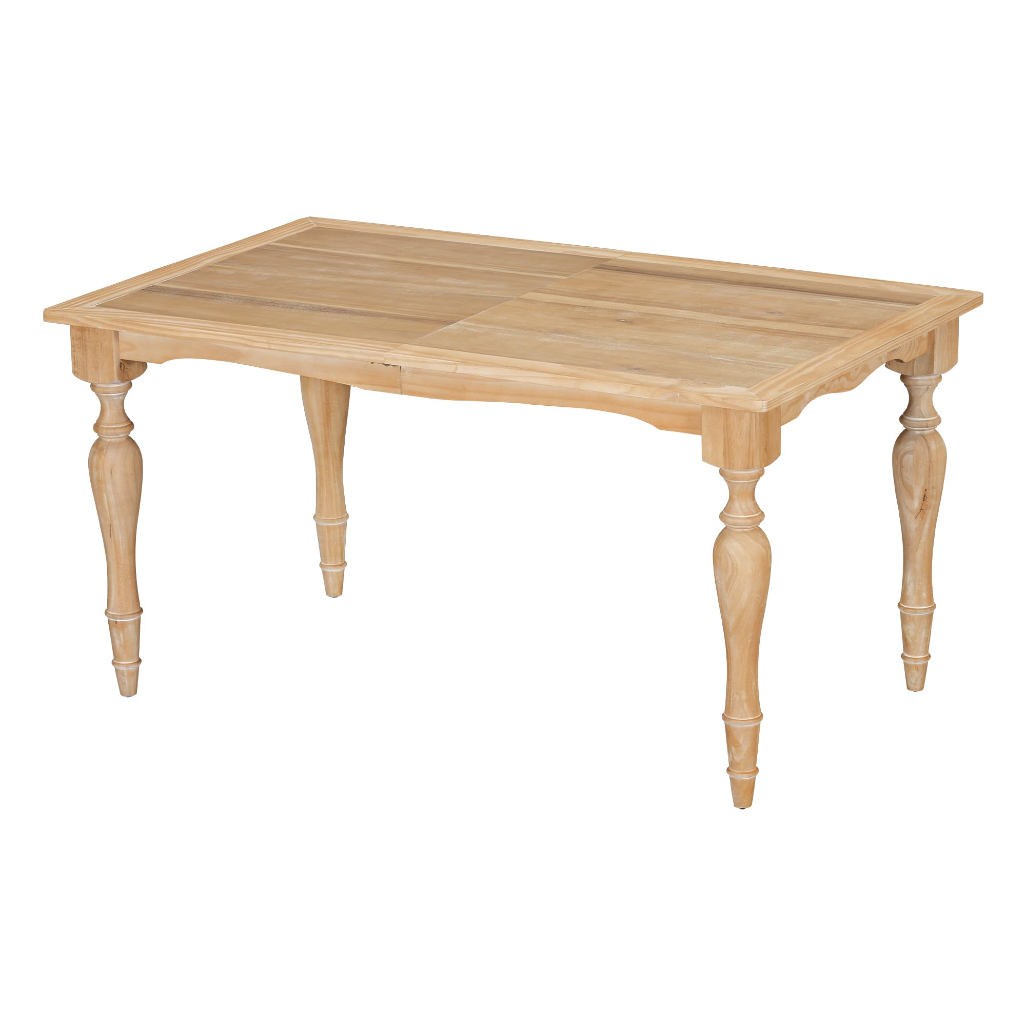 Vintage Traditional 82.7inch Extendable Dining Table with 23.6inch Removable Leaf