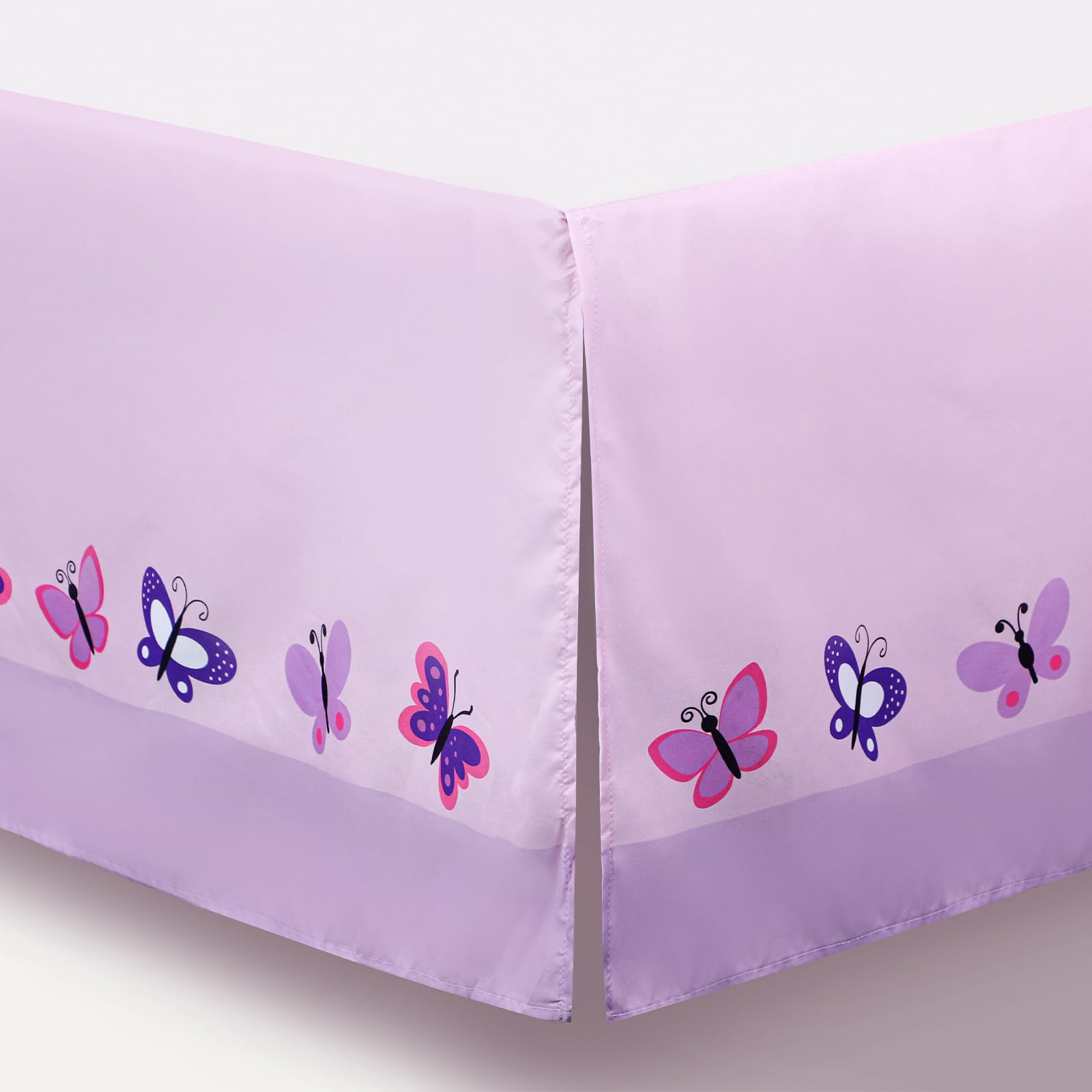3 Pieces Butterfly Nursery Crib Bedding Set for Girls, Standard Size Bedding