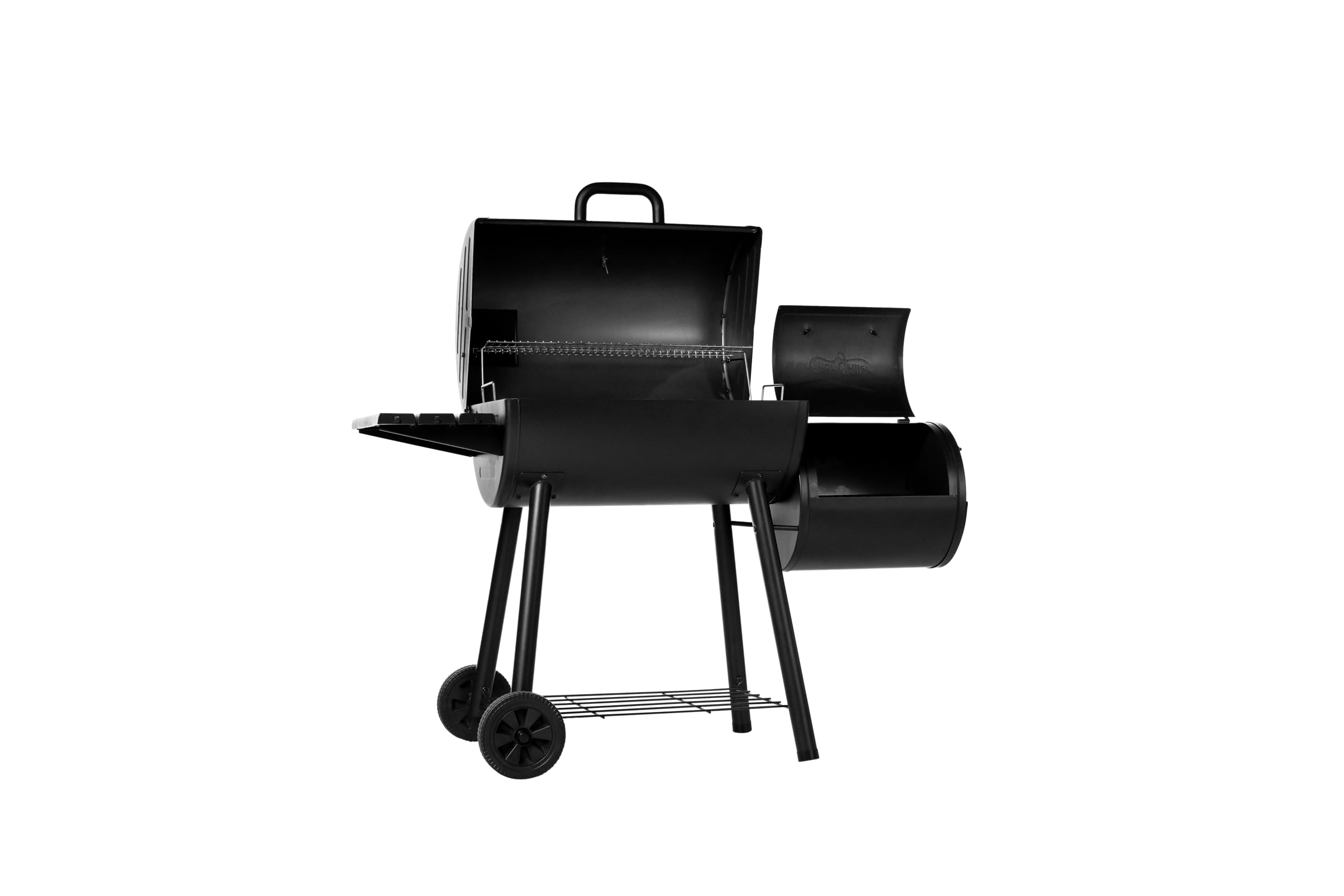 Smokin Pro Charcoal Grill and Offset Smoker with Side Fire Box, Dual Damper Control