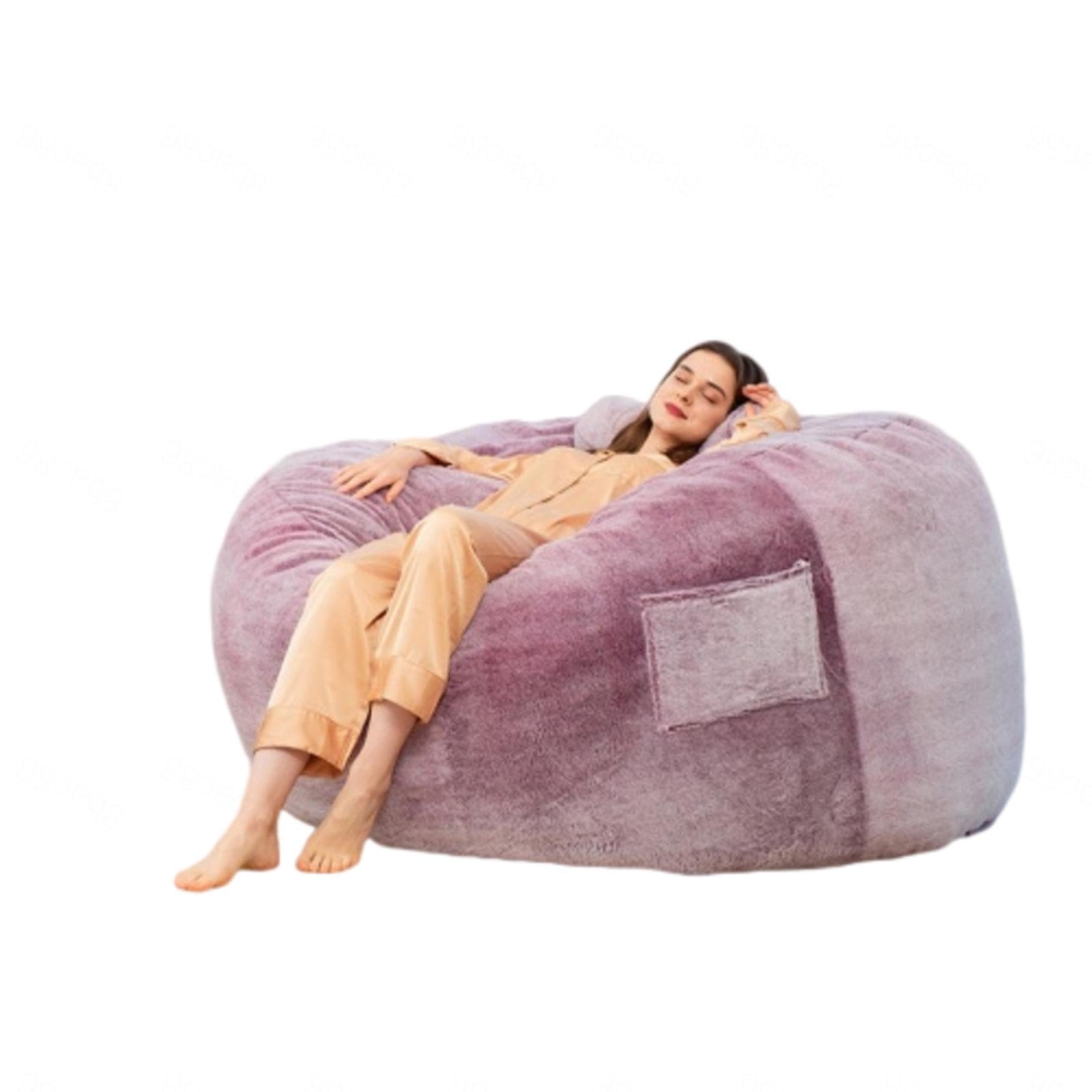 Bean Bag Chair Cover, Lazy Sofa Without Filling, Round Bean Bag Cover