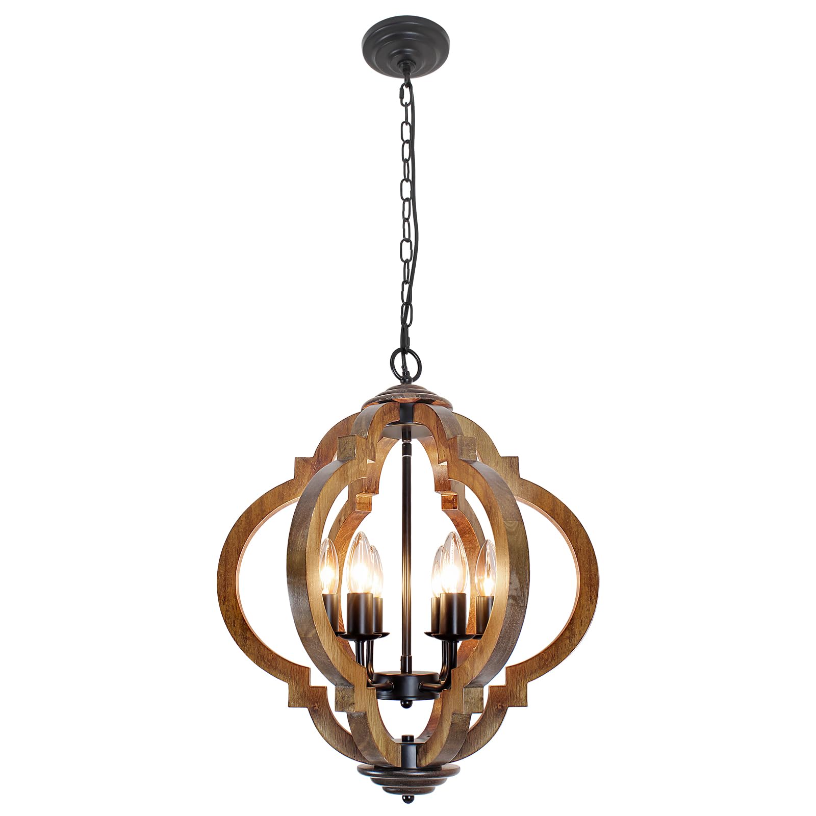 Chandeliers for Dining Room, Rustic Wood Chandelier Light Fixture