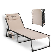 Oversize Chaise Lounge Outdoor, Heavy-Duty Folding Lounge Chair for Outside