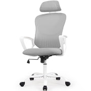Comfy Computer Desk Chair Mesh High Back with Fixed Arms and Adjustable Headrest