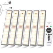 Under Cabinet Lights Wireless 6 Pack, Rechargeable LED Under Cabinet Lighting