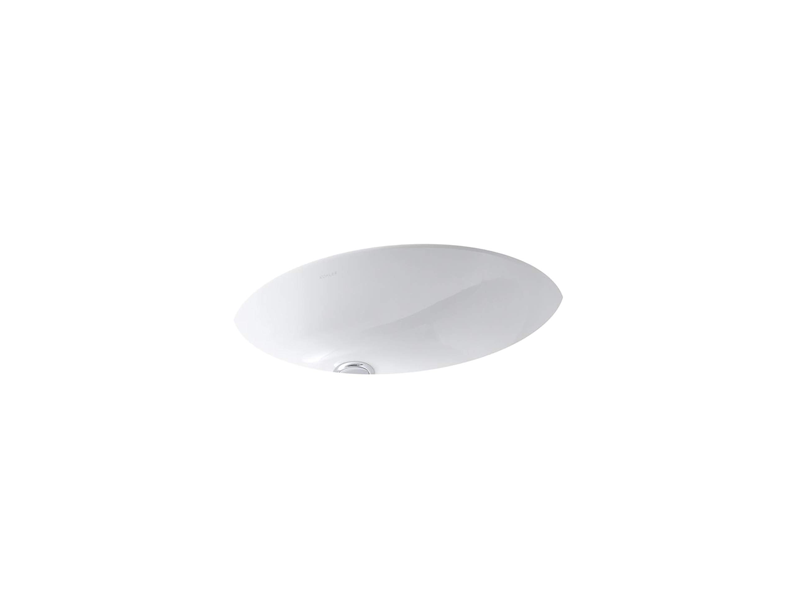 K-EC2210-0 Caxton Oval Bathroom Sink, White, Fits Standard 14" x 17" Cutouts