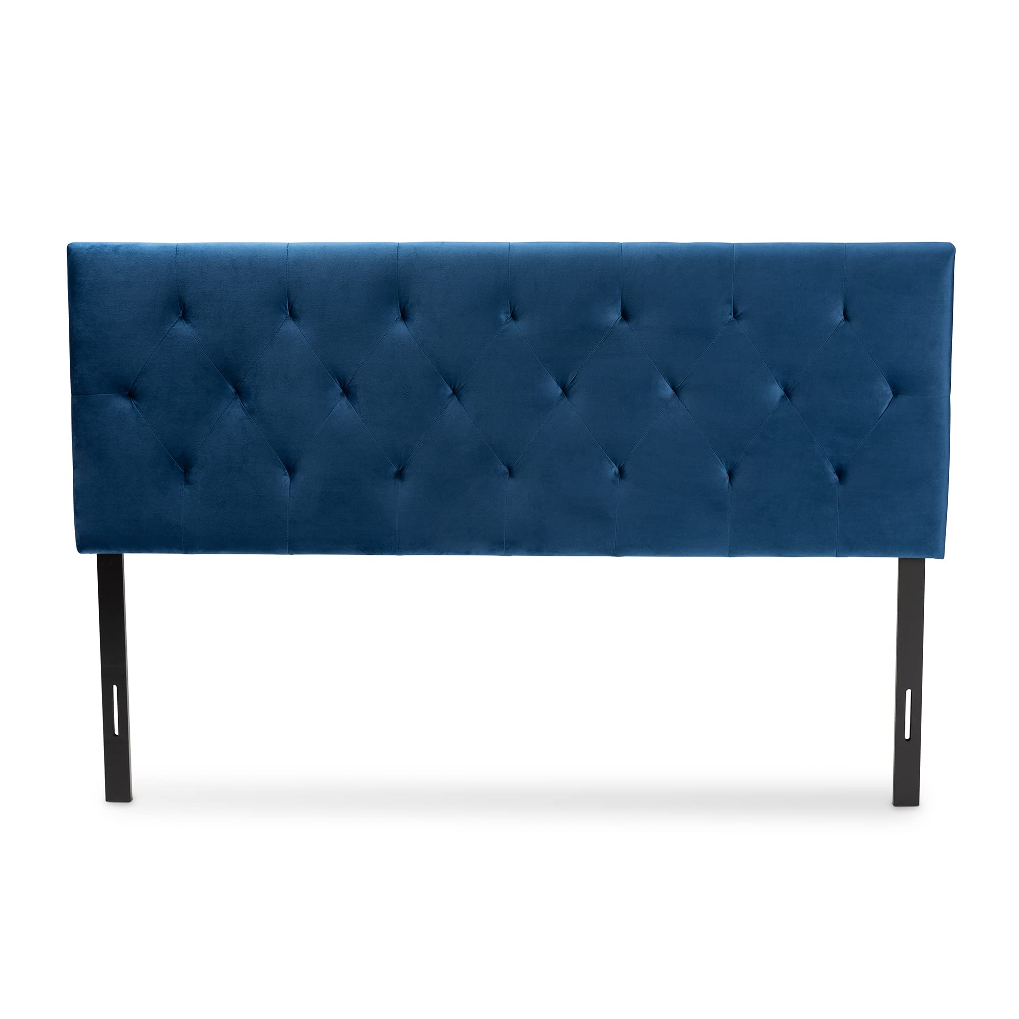 Felix Headboards, Full, Navy Blue/Dark Brown