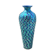20 Inch Floor Vase, Decorative Tall Vase for Home Decor Geometric Pattern Metal Vase