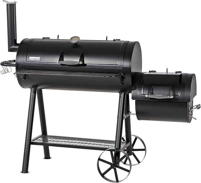 Offset Smoker Charcoal Grills with 37-Inch Cook Chamber