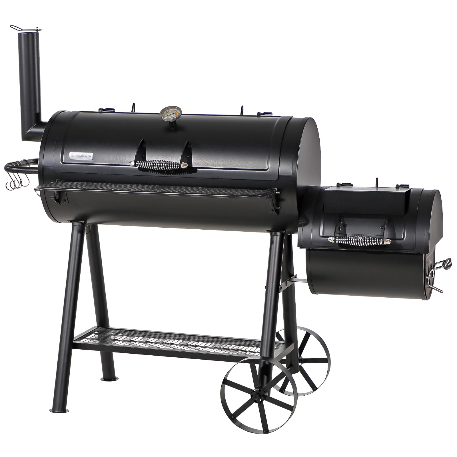 Offset Smoker Charcoal Grills with 37-Inch Cook Chamber