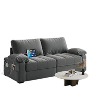 79" Velvet Couch, Comfy Sofa with Pocket Coils, Deep Seat
