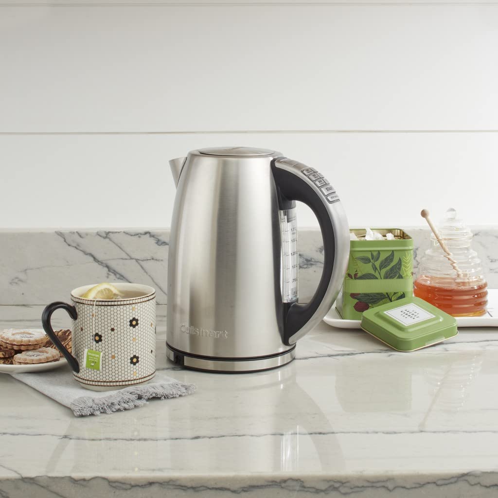 1.7-Liter Stainless Steel Cordless Electric Kettle with 6 Preset Temperatures