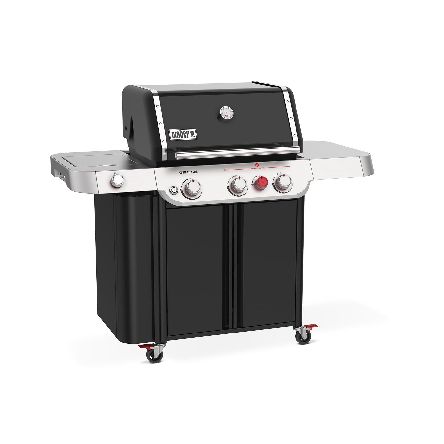 Genesis E-335 Gas Grill for Outdoor Cooking, 3 Burners and 1 Side Burner