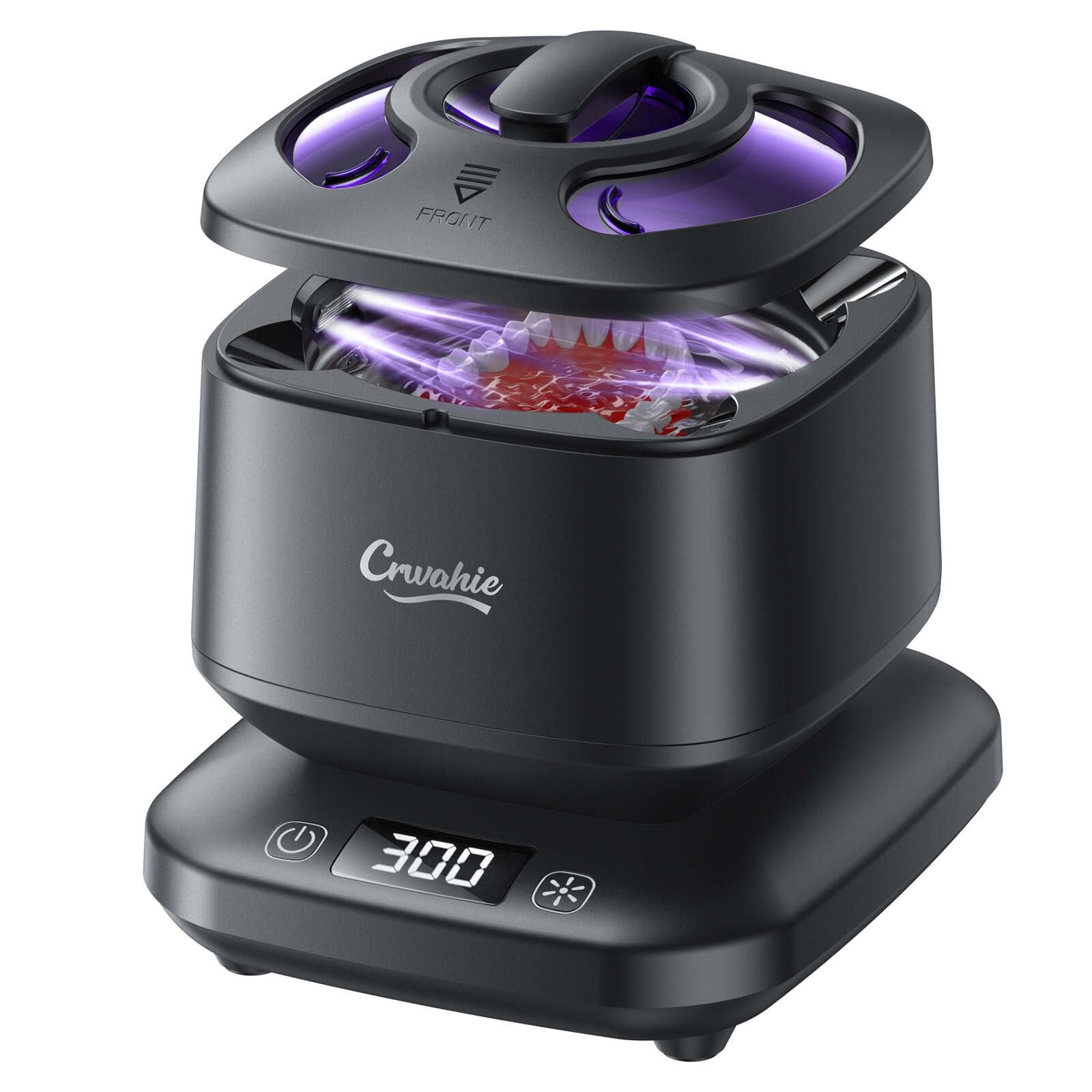 Ultrasonic Retainer Cleaner, Detachable 45kHz Retainer Cleaner Machine 3 Modes Dental