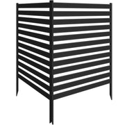 38" W x 48" H Air Conditioner Fence Screen, 2 Panels Metal Privacy Fence