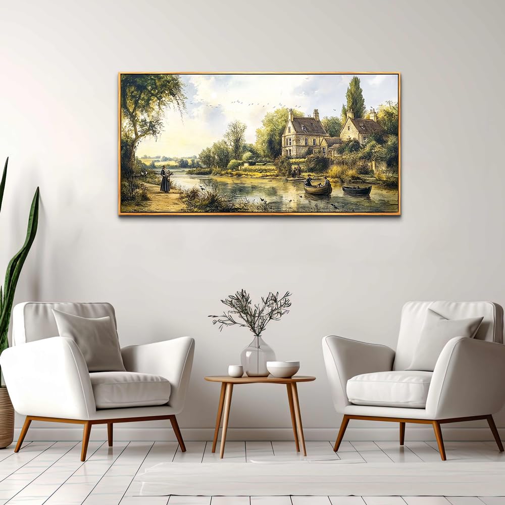Wood Framed Wall Art For Living Room Large Canvas Wall Decor For Bedroom