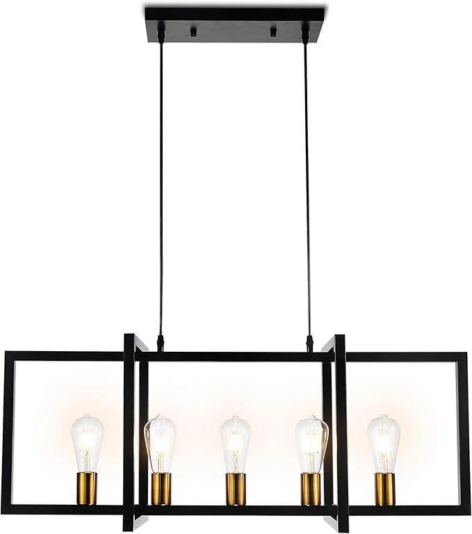 Modern Kitchen Island Light Pendant Chandelier 6-Light Ceiling Light Industrial Pendant Lighting