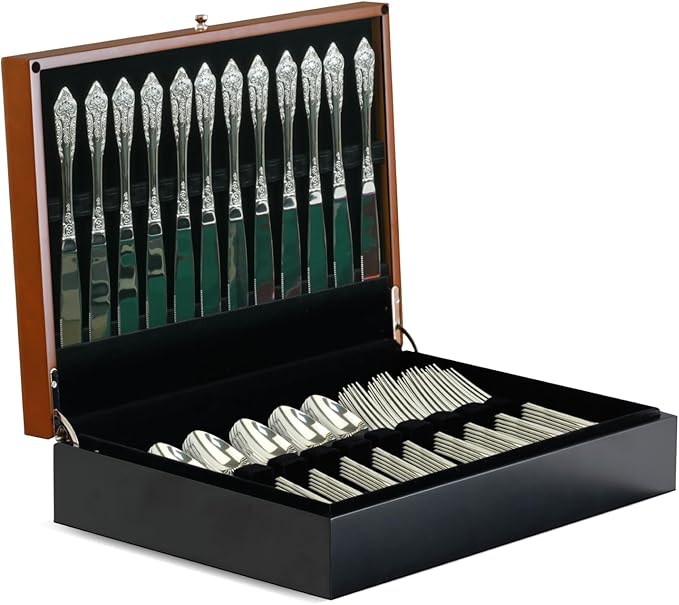 Storage Box Silverware Chest Case for Silver Flatware