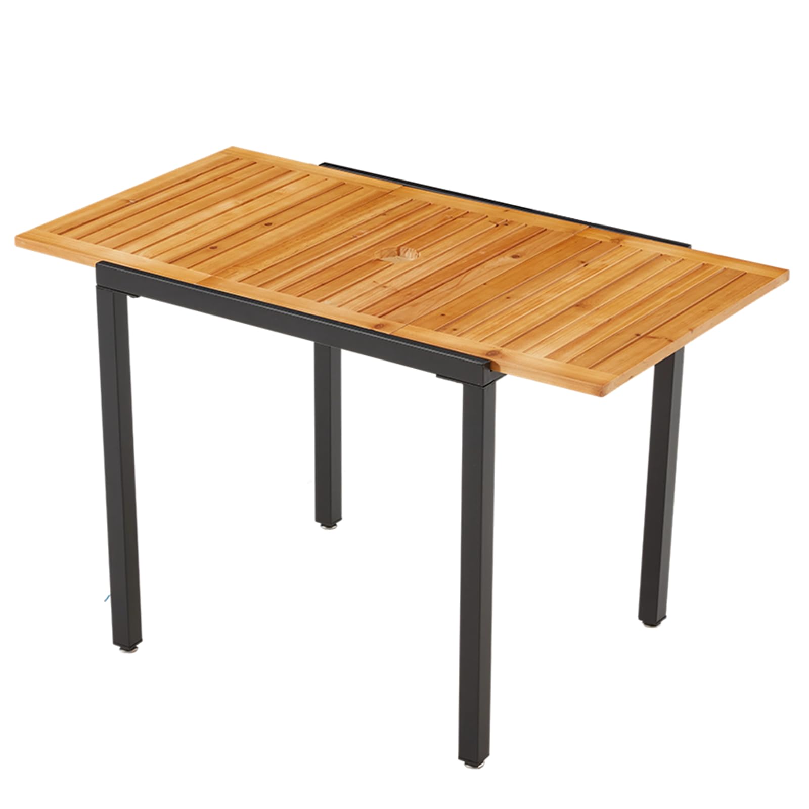 31 to 47-Inch Expandable Outdoor Dining Table, Adjustable Rectangle Patio Table