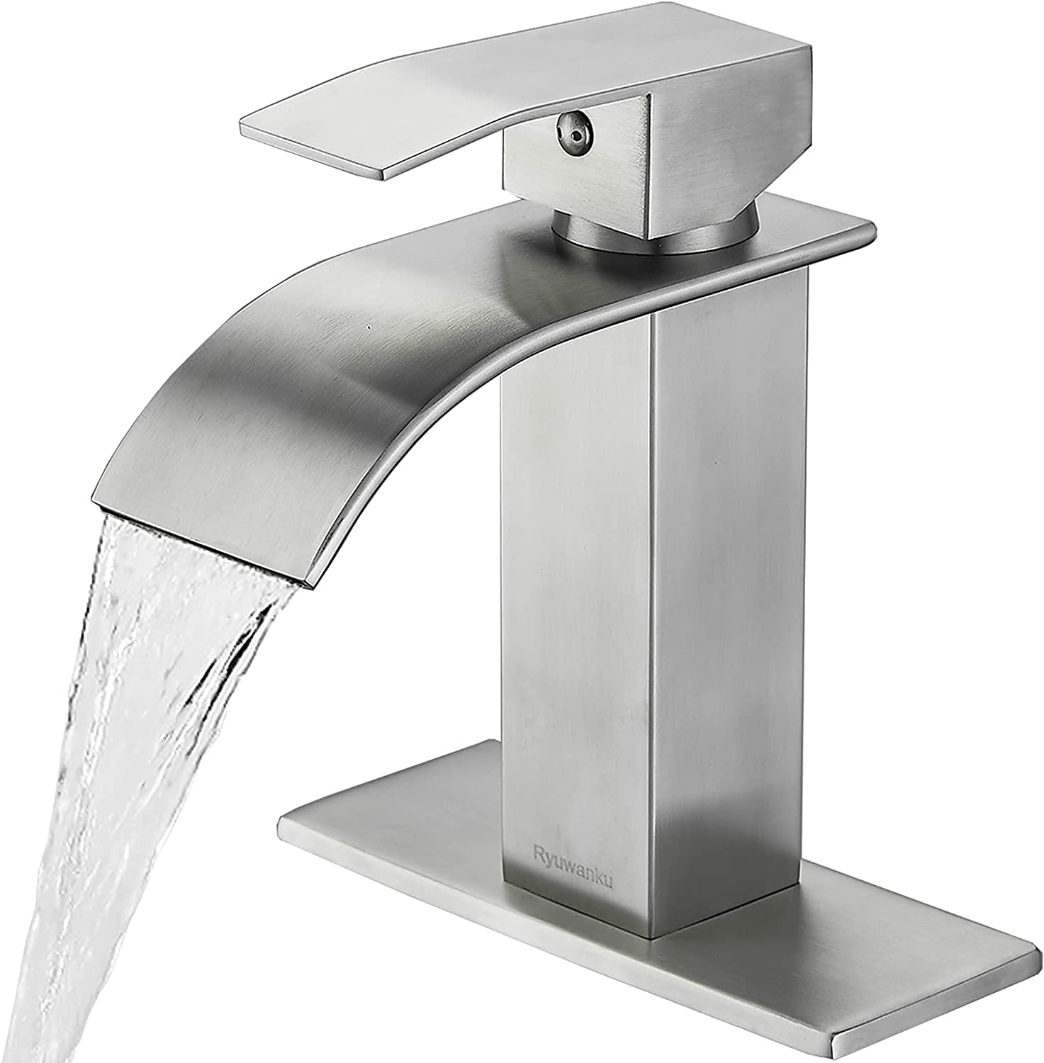 Bathroom Faucet Brushed Nickel Modern Waterfall Bathroom Sink Faucet