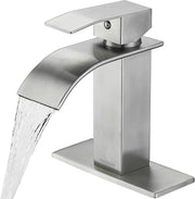 Bathroom Faucet Brushed Nickel Modern Waterfall Bathroom Sink Faucet