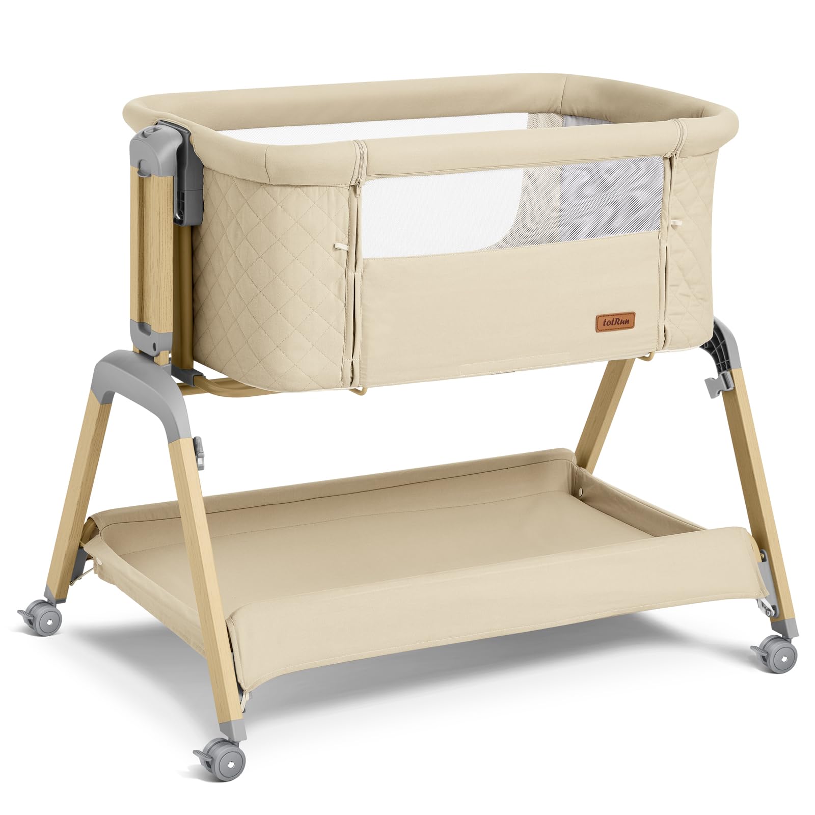 Sleeper, Rocking Bassinets with Comfy Mattress and Wheels for Newborn,