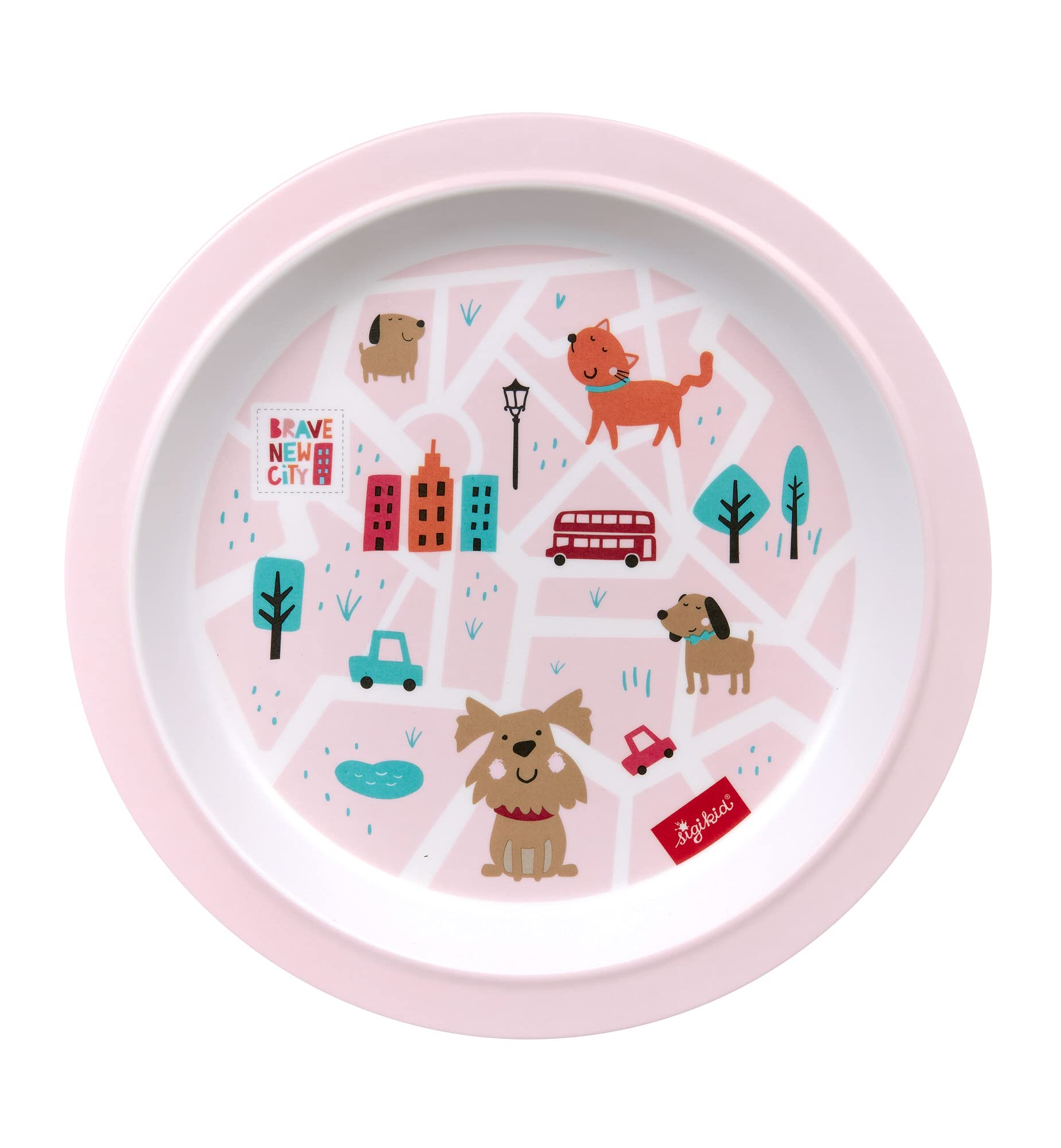 25245 Melamine Set for Girls Pink Dog from 36 Months