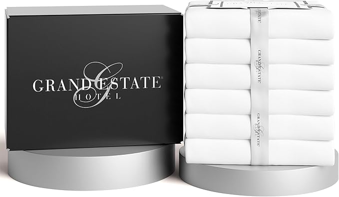 6-Piece Queen Size Bulk Pack Flat Sheets for Hotels, Spas, Salons, Hospitals - 100% Cotton