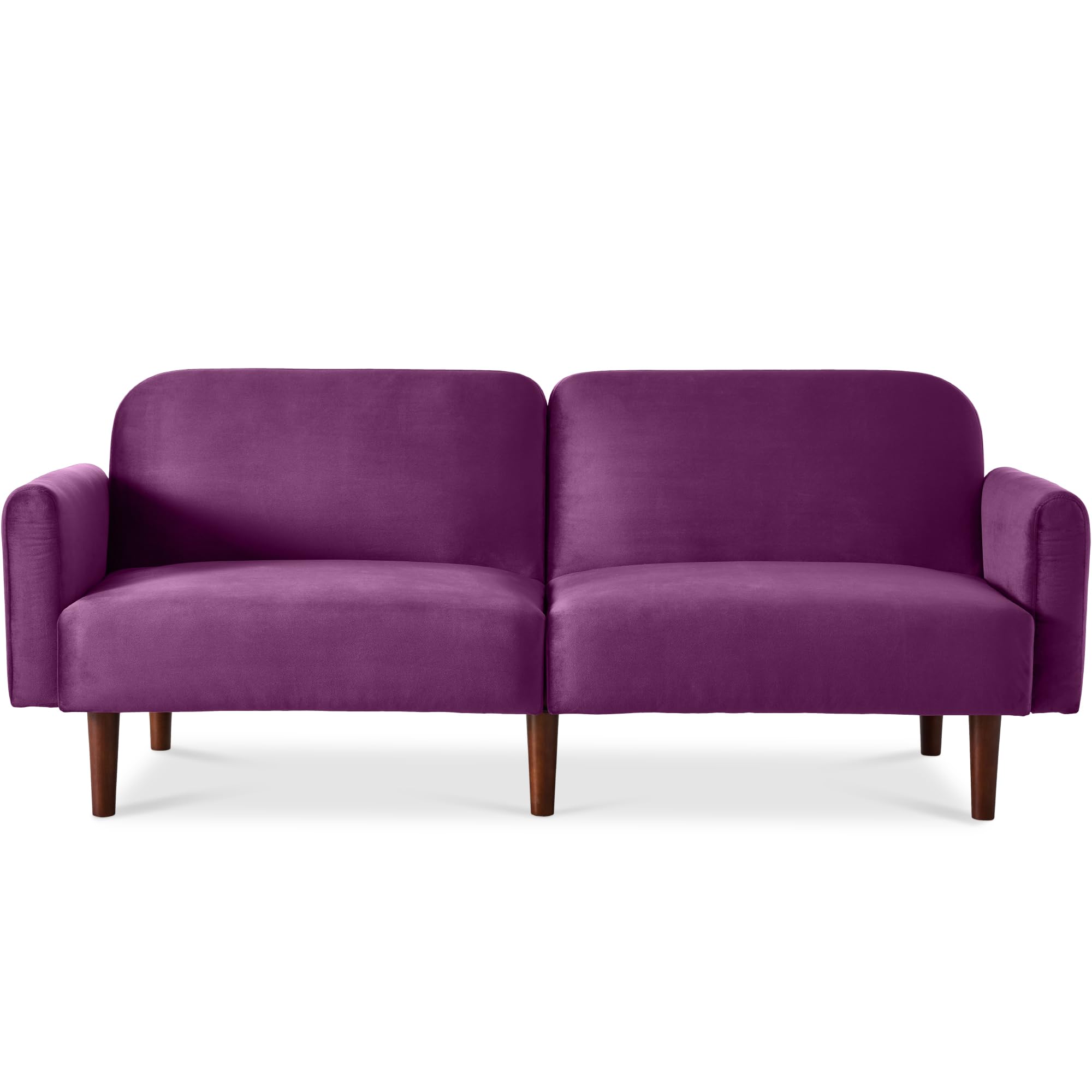 77" Mid Century Modern Velvet Loveseat Sofa, Couch, Convertible Sofa