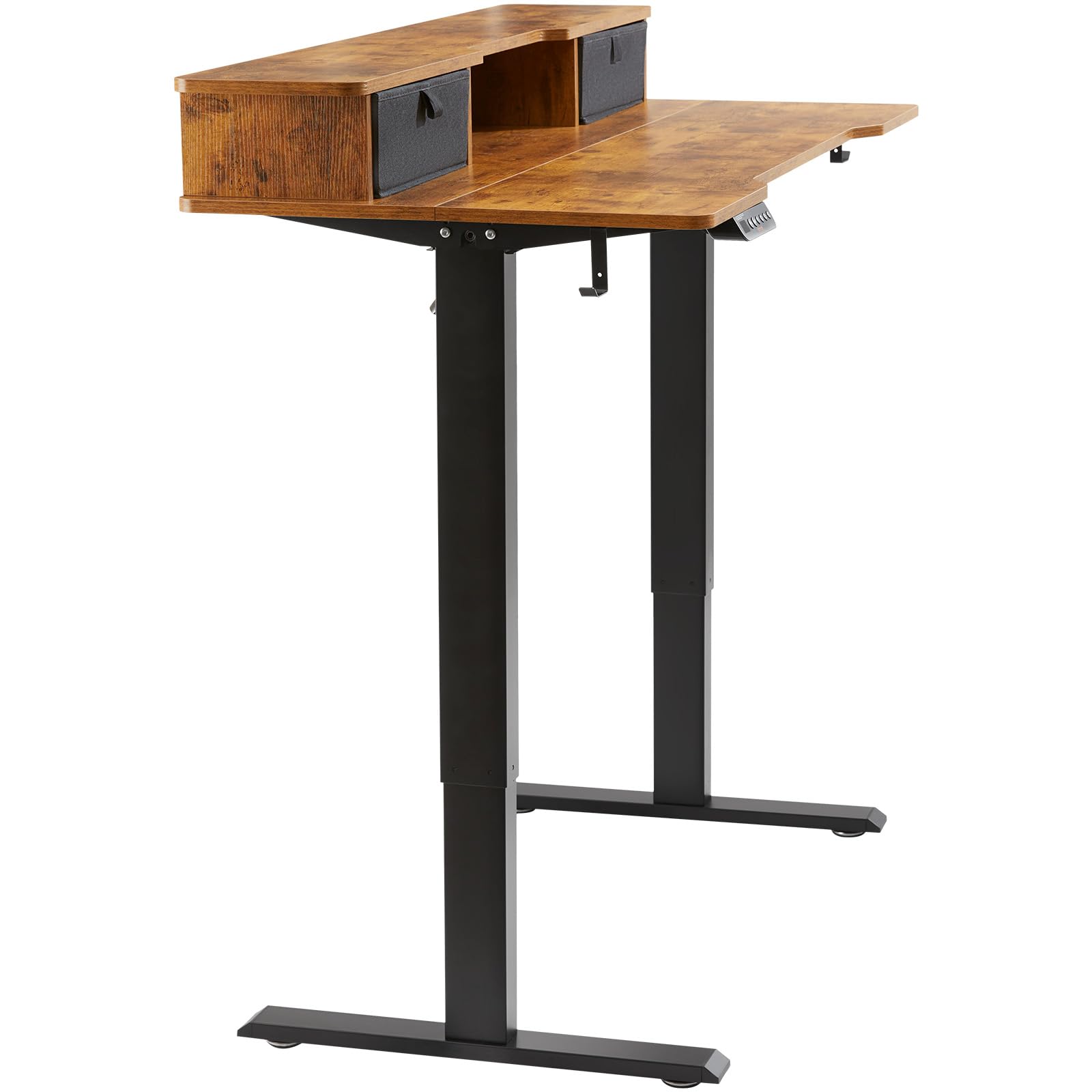 Standing Desk with Shelves 47.2 x 23.6 Inch Height Adjustable Workstation