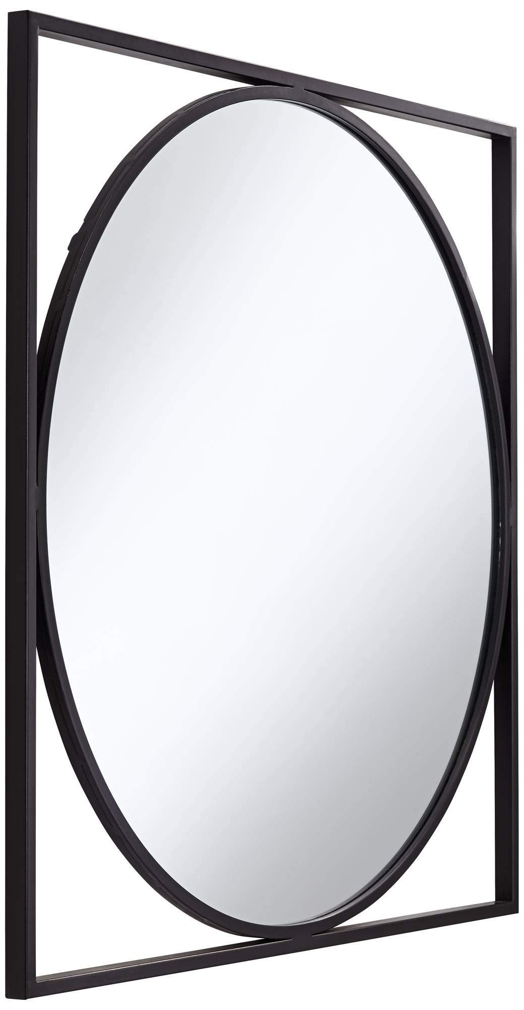Revel Square Vanity Decorative Wall Mirror Modern Minimalist Matte Black