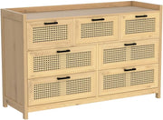 Rattan Dresser for Bedroom with 7 Drawers, Dressers & Chests of Drawers