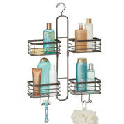 Metal Steel Hanging Shower Caddy, 4 Basket Organizer Rack for Bathroom