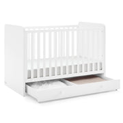 4-in-1 Convertible Crib with Storage Drawer - Greenguard Gold Certified, Bianca White