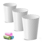 Bathroom Trash Can, 3 Pack 1.8 Gallons Small Trash Can with Trash Bags