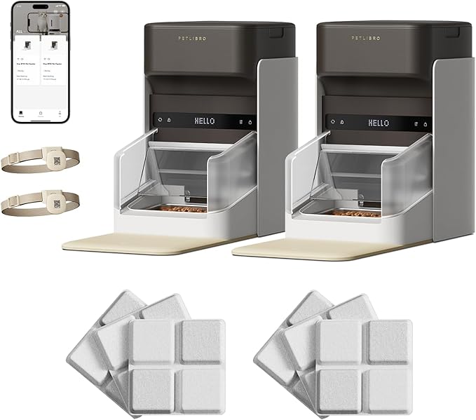 Upgraded RFID Automatic Cat Feeder, 5G Wi-Fi Automatic Pet Feeder, 3L