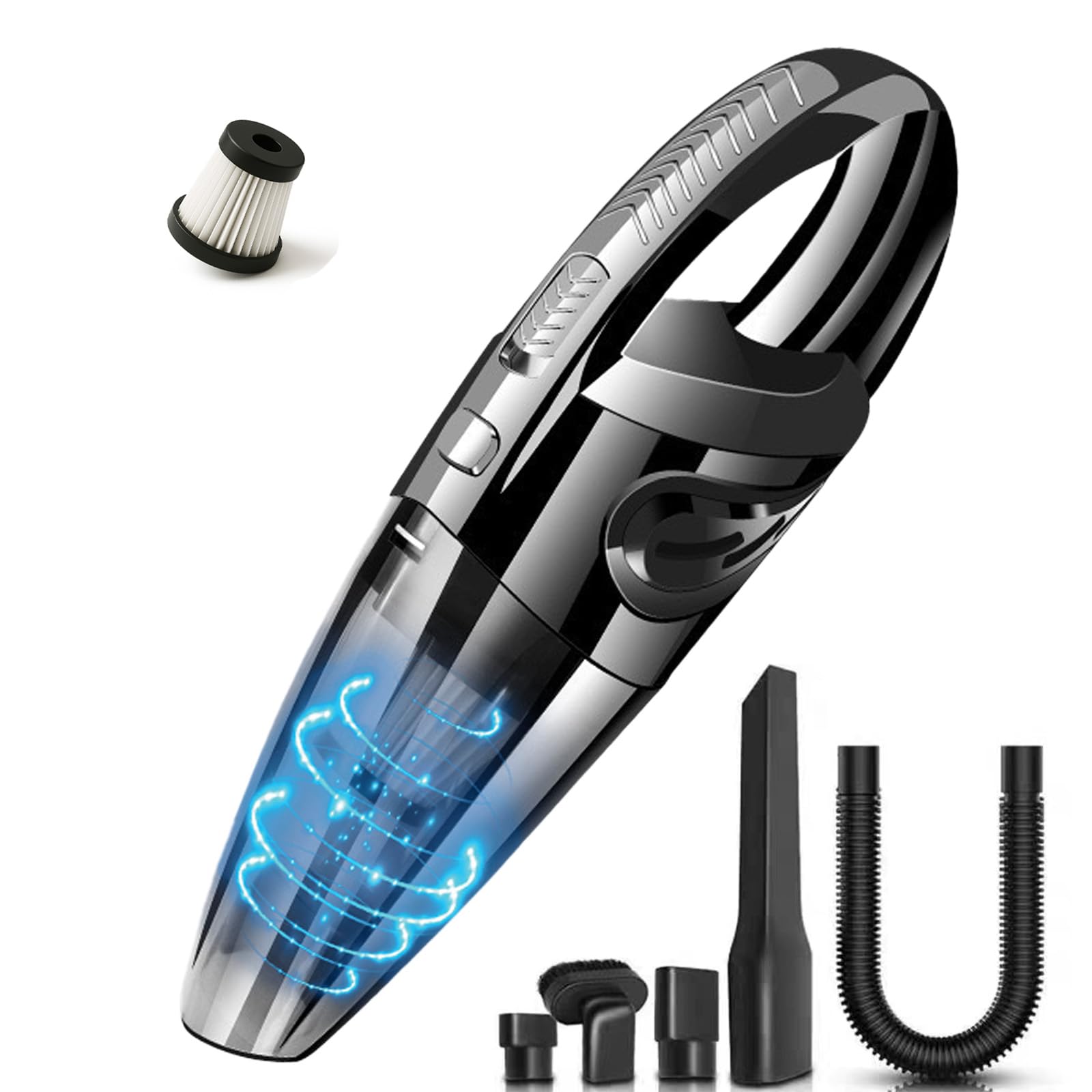 Vacuum Cleaner Cordless Handheld, Rechargeable Portable Car Vacuum with LED Light, Small Lightweight Hand Vacuum for Home, Pet Hair, Dust, Sofa, USB Charging