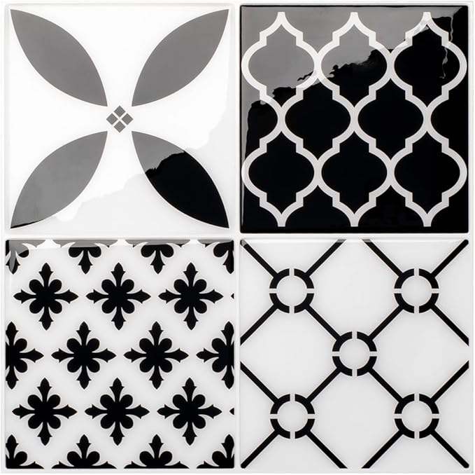 Peel and Stick Backsplash - 5 Sheets of 9" x 9" - 3D Adhesive Peel and Stick
