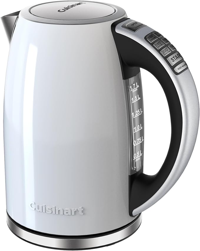 1.7-Liter Stainless Steel Cordless Electric Kettle with 6 Preset Temperatures