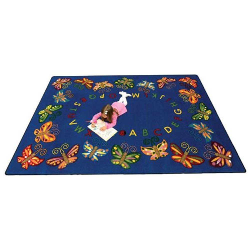 Educational Butterfly Delight Kids Rug Rug Size: 5'4" x 7'8"