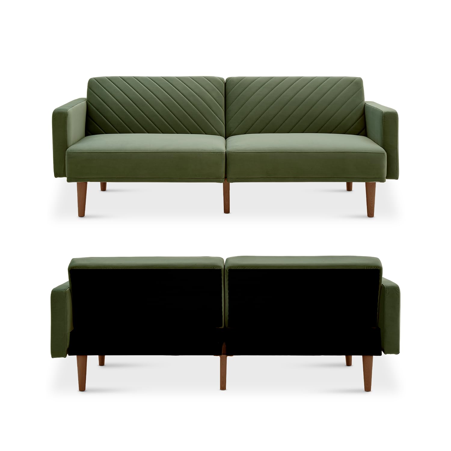 76.8" Futon Sofa Bed, Small Couch, Sleeper