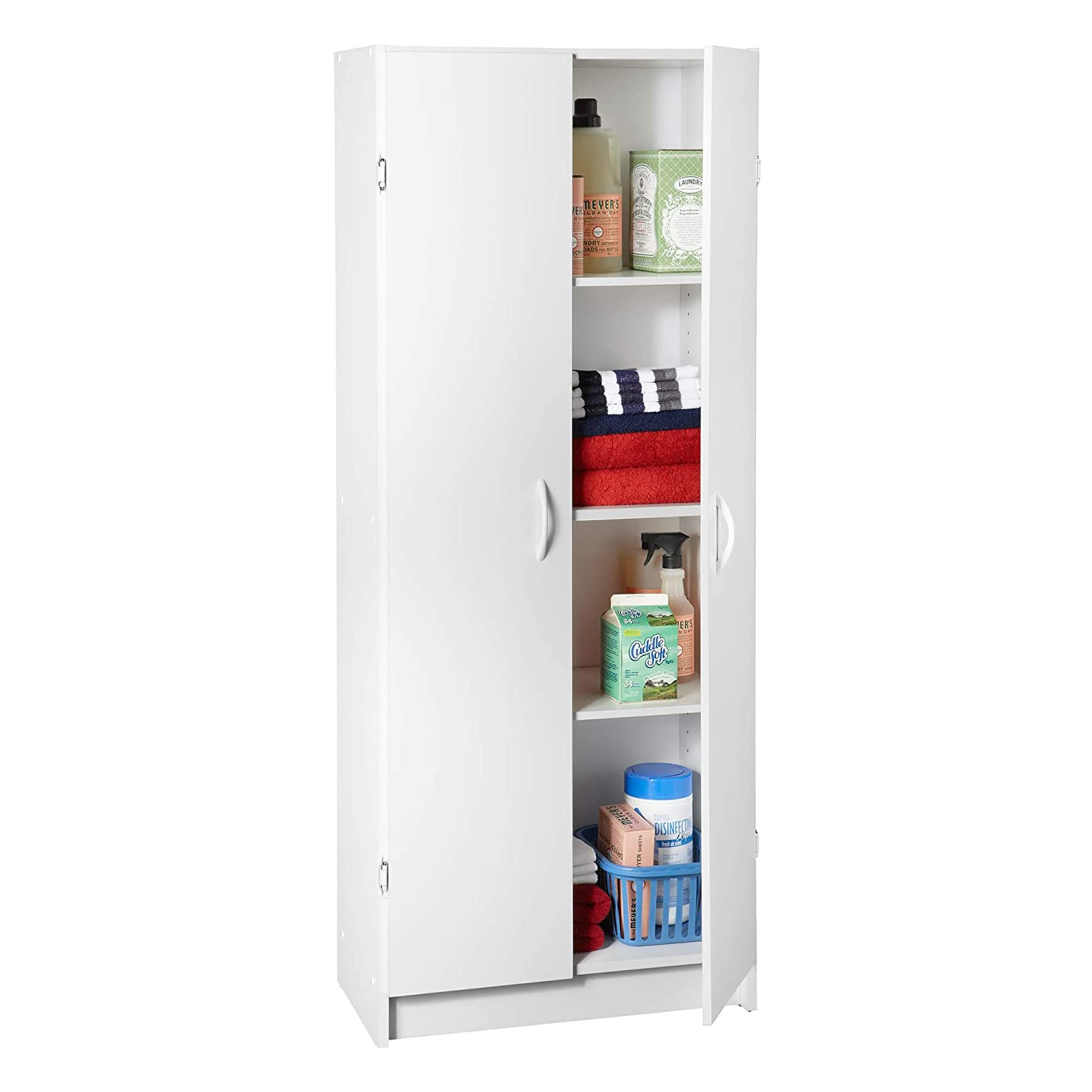 Pantry Cabinet Cupboard with 2 Doors, Adjustable Shelves, Standing, Storage for Kitchen
