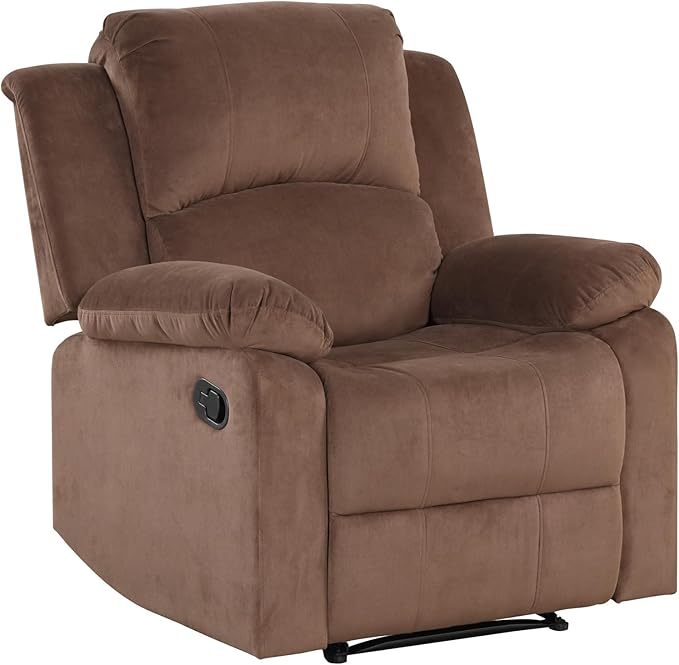 Fabric Manual Recliner Chair for Adults, Comfy Reclining Chairs