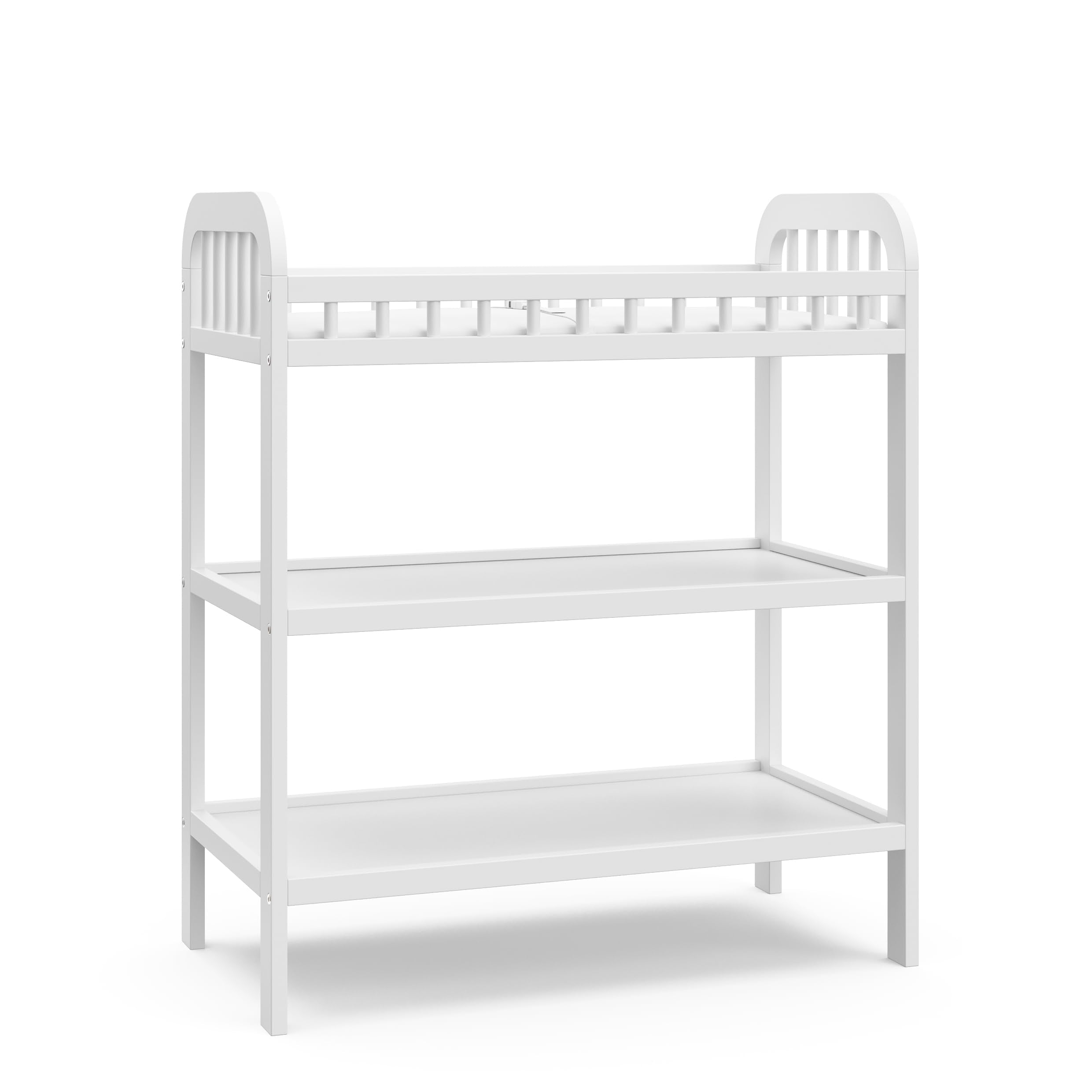 Pasadena Changing Table with Water-Resistant Changing Pad (White)